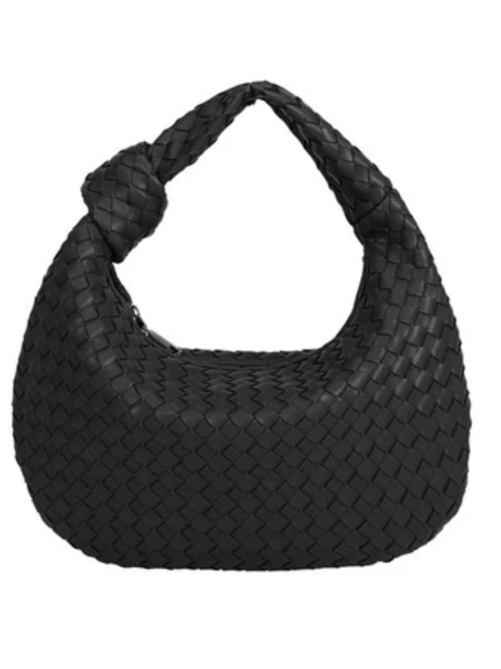 Melie Bianco Brigitte Woven Black Hobo Bag